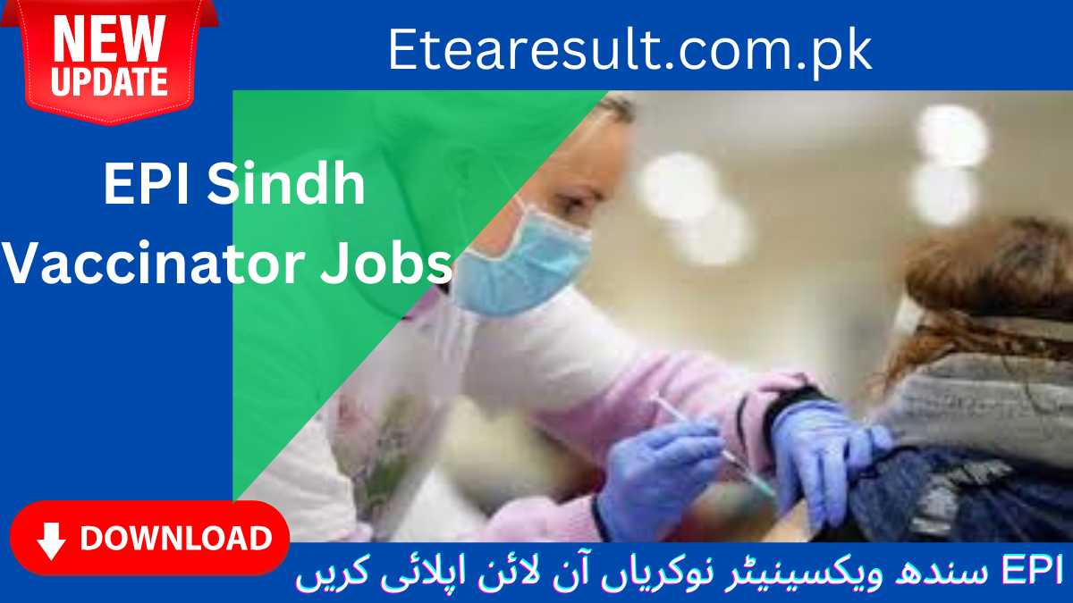 EPI Sindh Vaccinator Jobs 