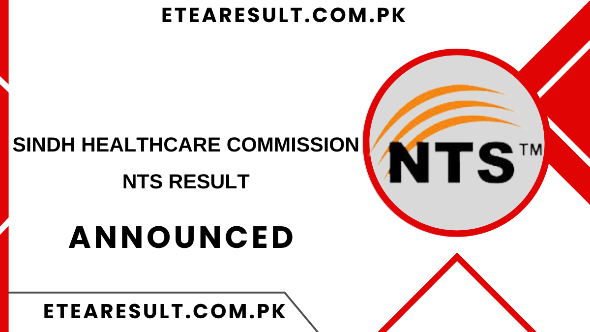 Sindh Healthcare Commission NTS Result 