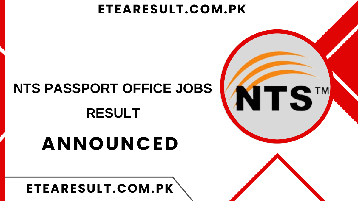 NTS Passport Office Jobs Result 