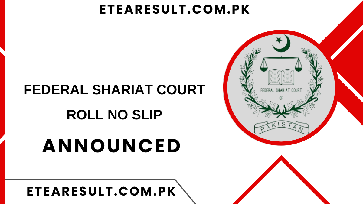 Federal Shariat Court Roll No Slip