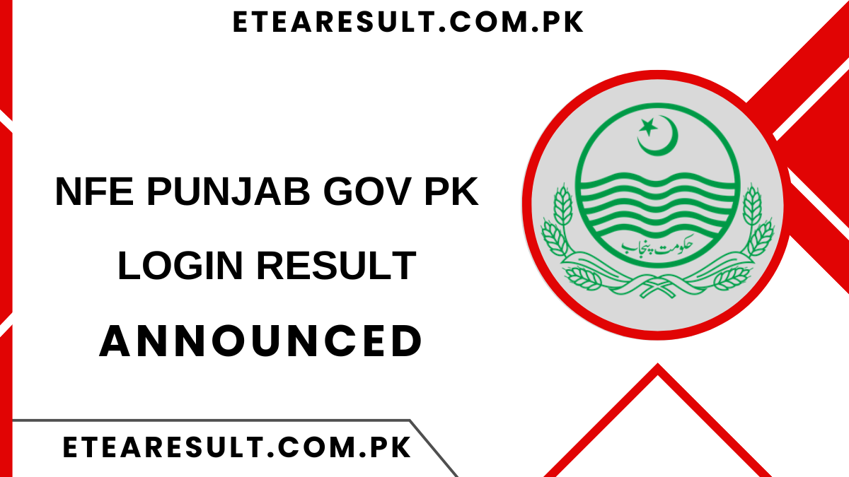 NFE Punjab Gov Pk Login Result 2024