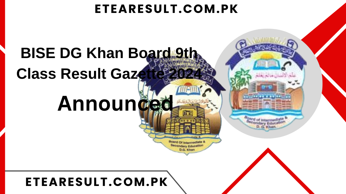 BISE DG Khan Board 9th Class Result Gazette 2025 PDF