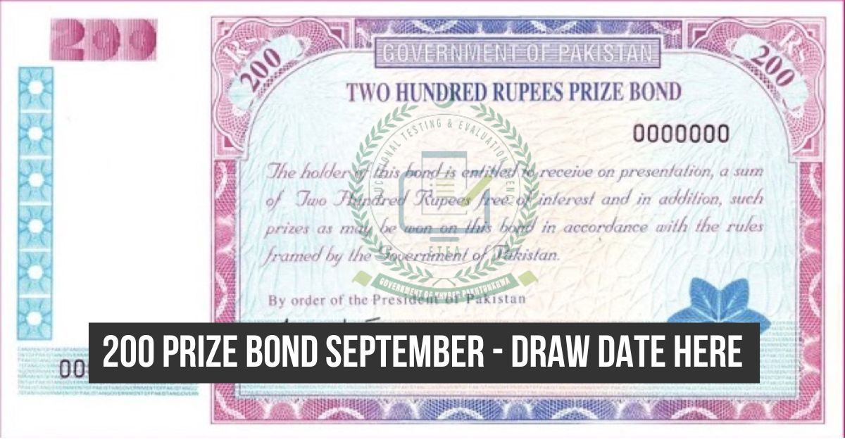 200 Prize Bond Result List 2024 Today 16 September Draw 99 Peshawar