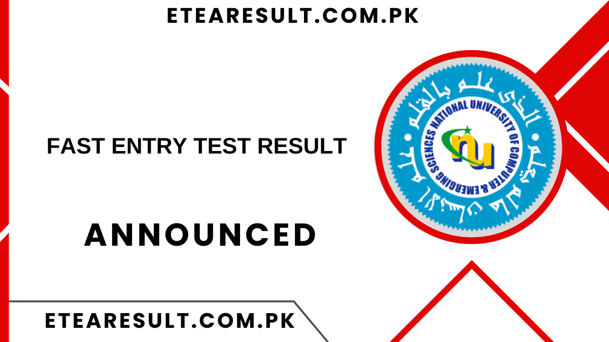 FAST Entry Test Result