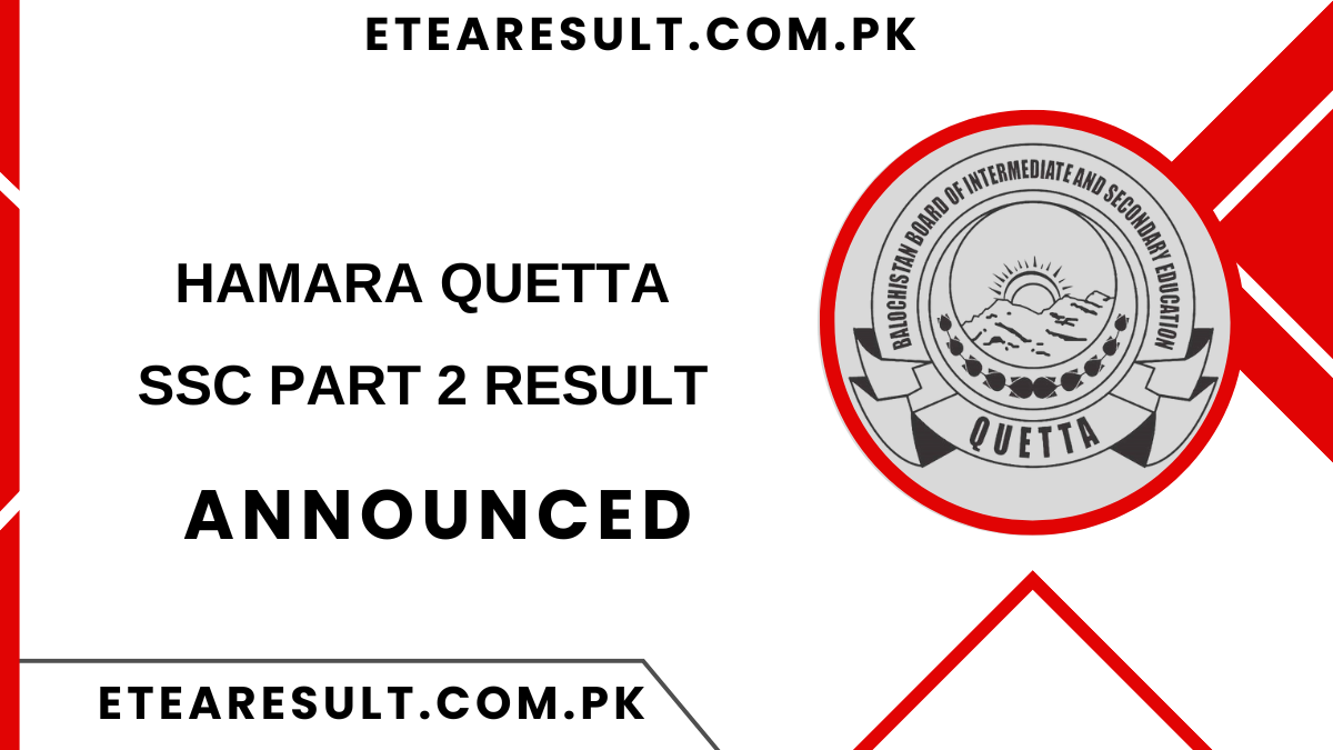 Hamara Quetta SSC Part 2 Result