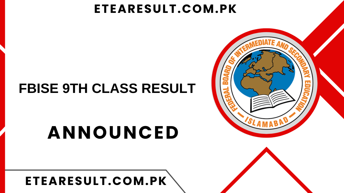 FBISE 9th Class Result 2024 SSC 1