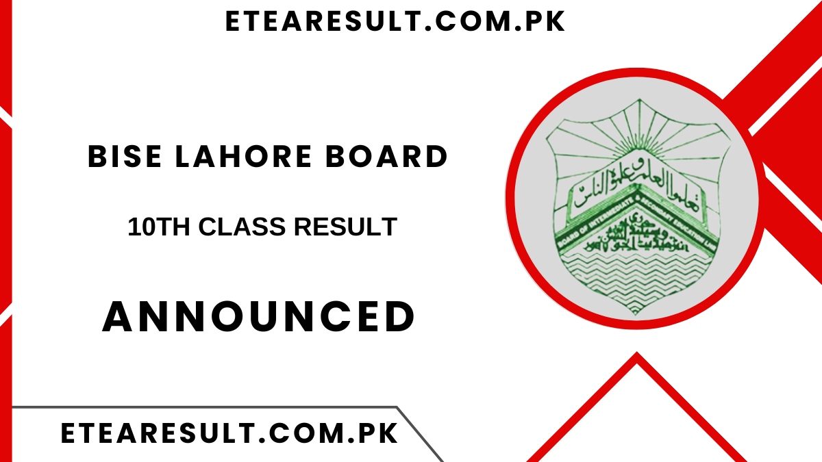 BISE Lahore 10th Class Result