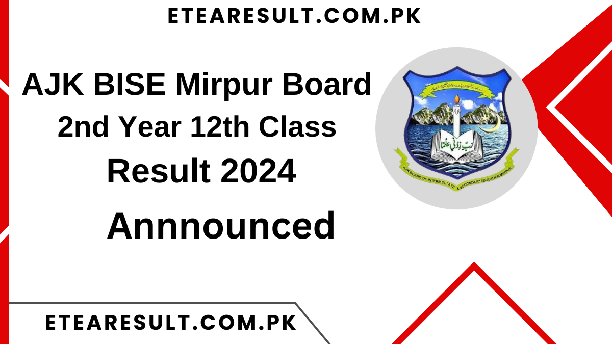 AJK BISE Mirpur Board 2nd Year 12th Class Result 2024