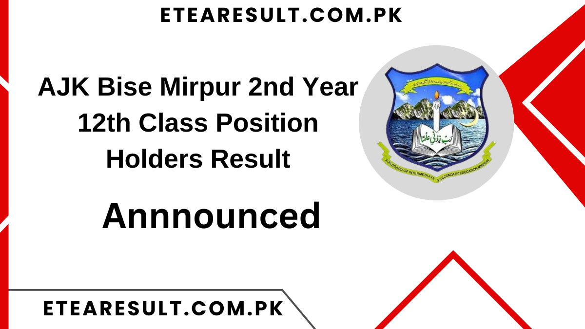 AJK Bise Mirpur 2nd Year 12th Class Position Holders Result