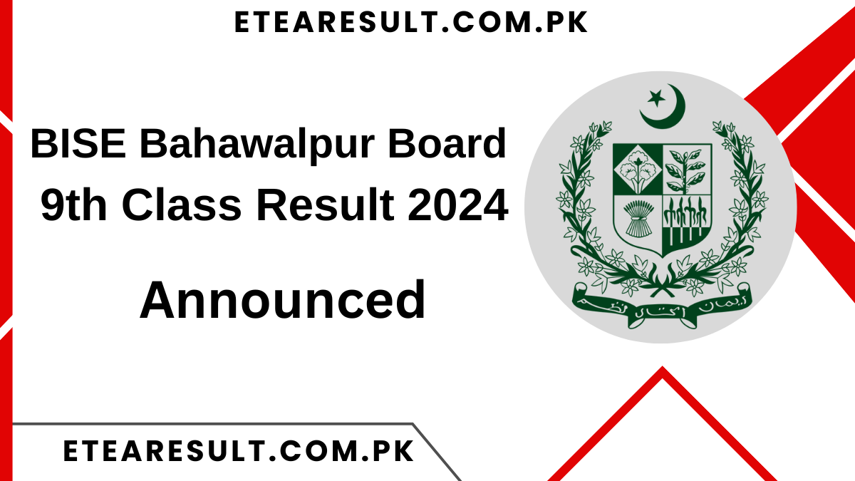 BISE Bahawalpur Board 9th Class Result 2024