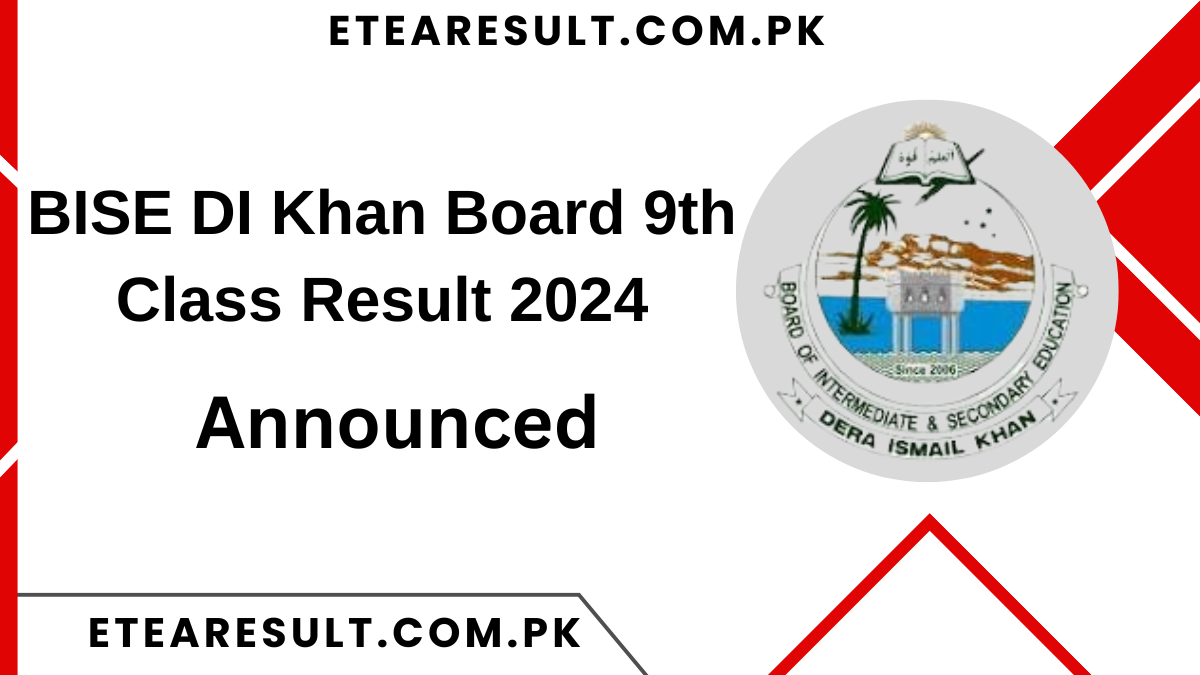 BISE DI Khan Board 9th Class Result 2024