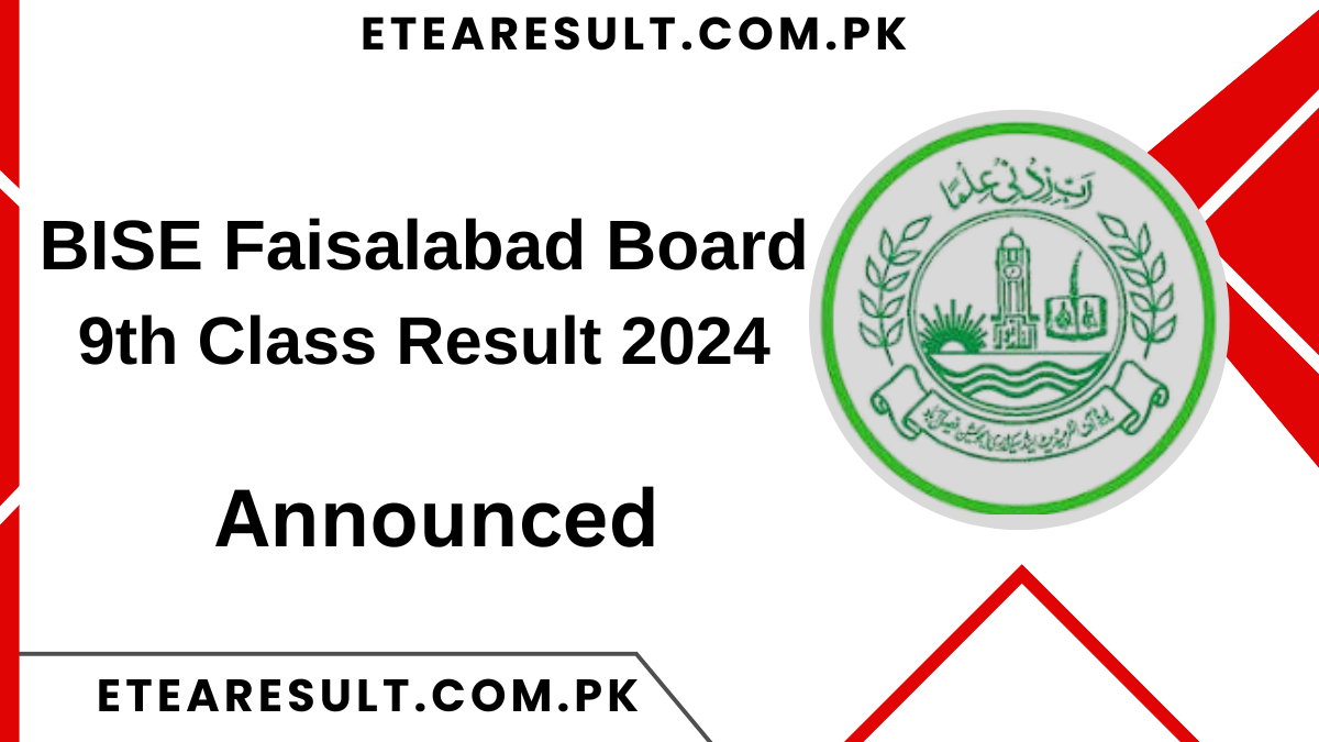 BISE Faisalabad Board 9th Class Result 2024