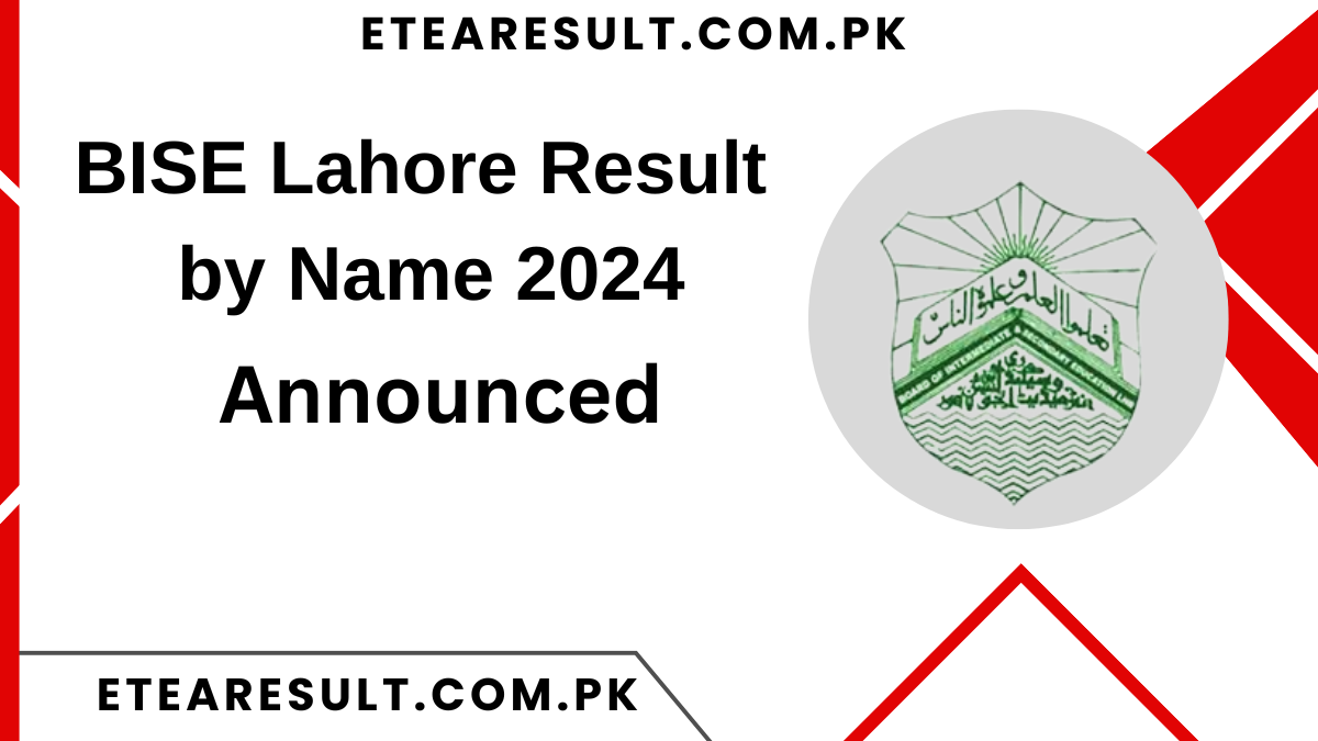 BISE Lahore Result by Name 2024