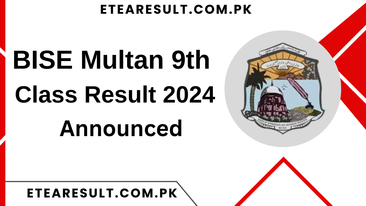 BISE Multan 9th Class Result 2024