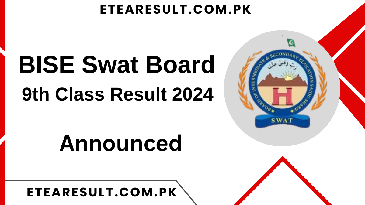 BISE Swat Board 9th Class Result 2024