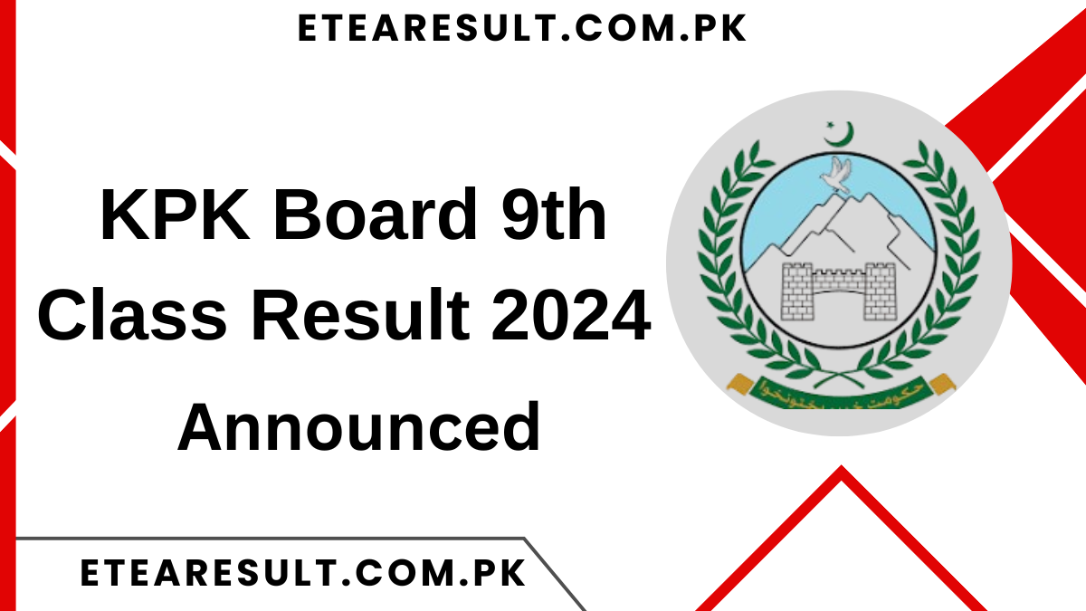 KPK Board 9th Class Result 2024