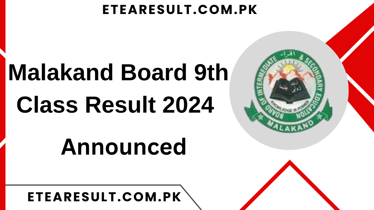 Malakand Board 9th Class Result 2024