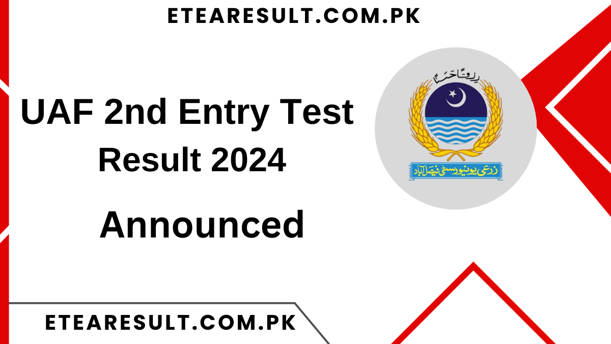 UAF 2nd Entry Test Result 2024