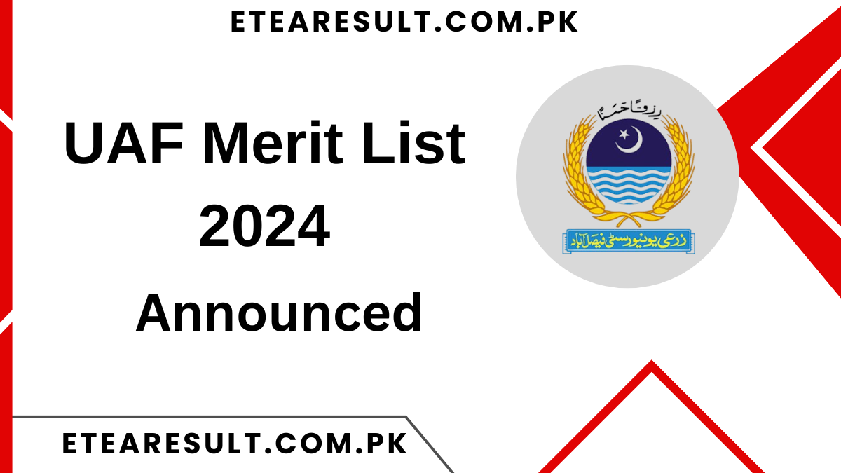 UAF Merit List 2024