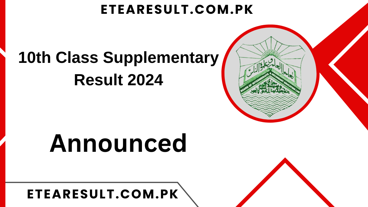 10th Class Supplementary Result 2024