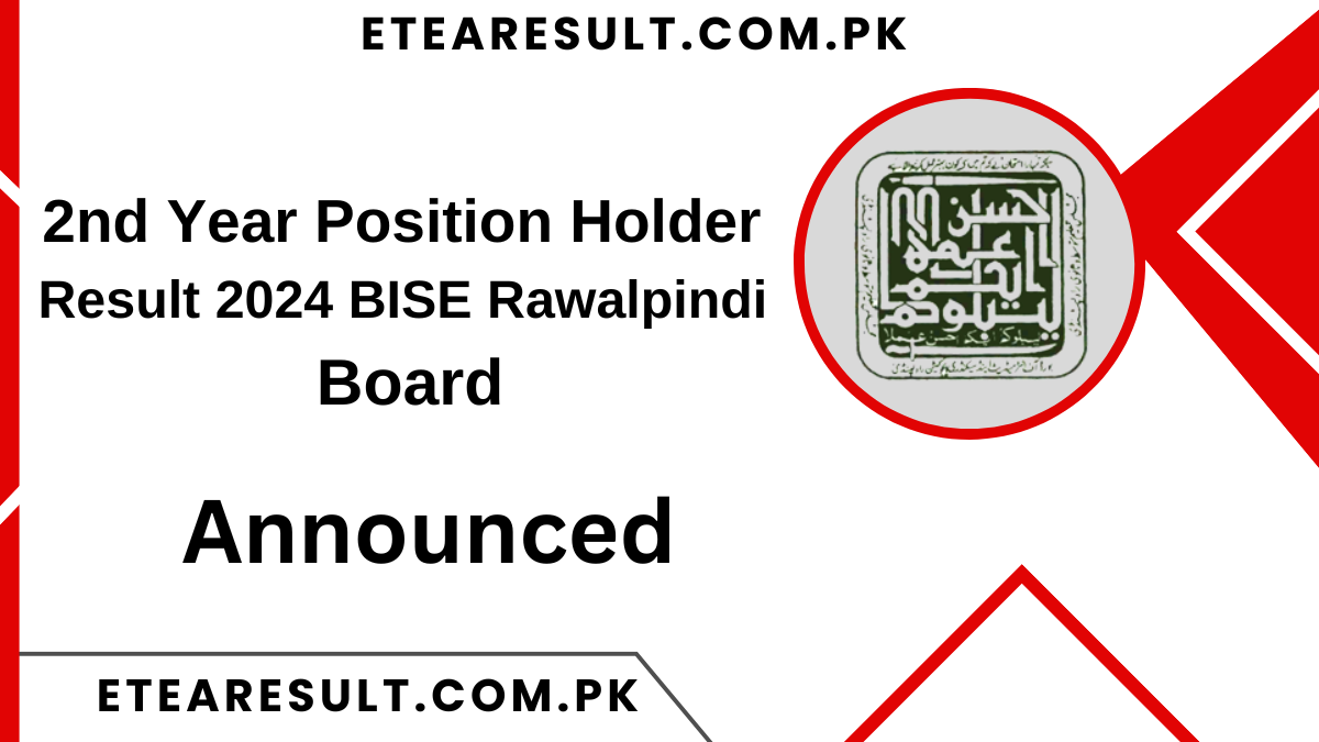 2nd Year Position Holder Result 2024 BISE Rawalpindi Board