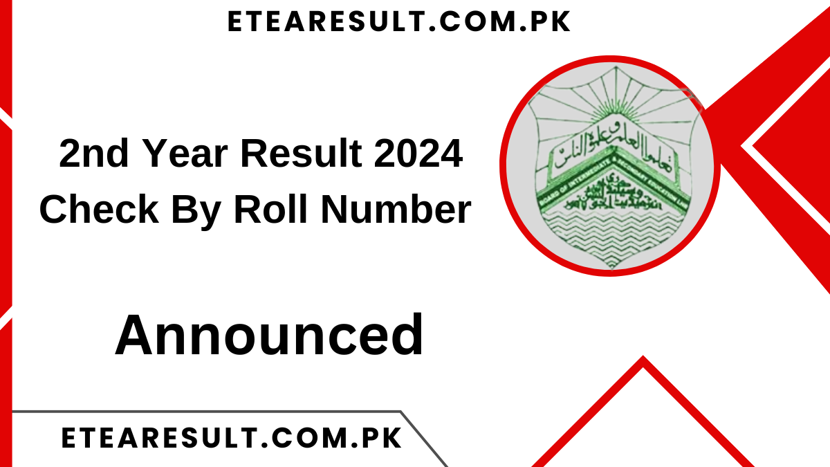 2nd Year Result 2024 Check By Roll Number