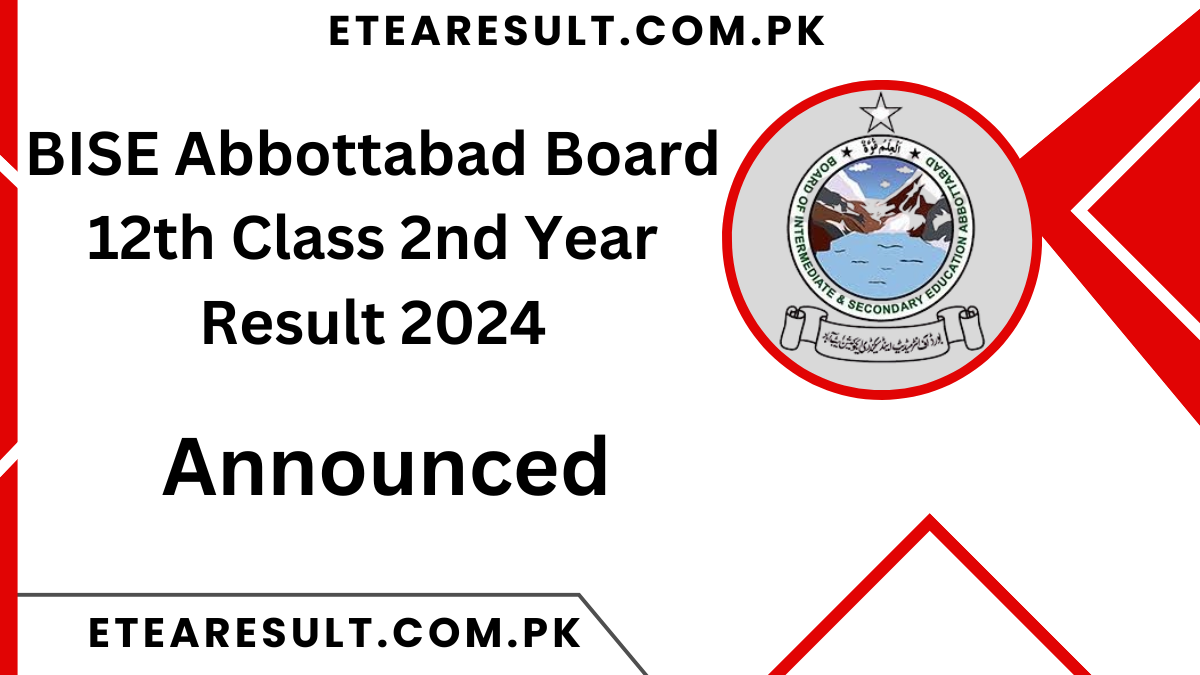 BISE Abbottabad Board 12th Class 2nd Year Result 2024