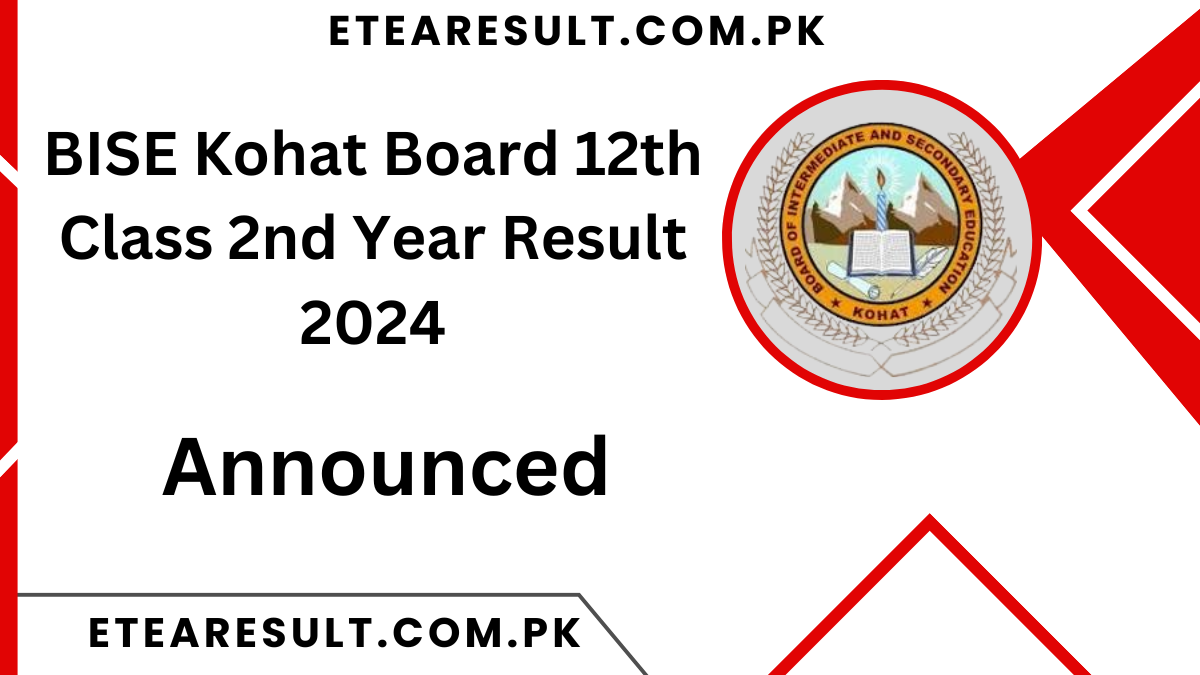 BISE Kohat Board 12th Class 2nd Year Result 2024