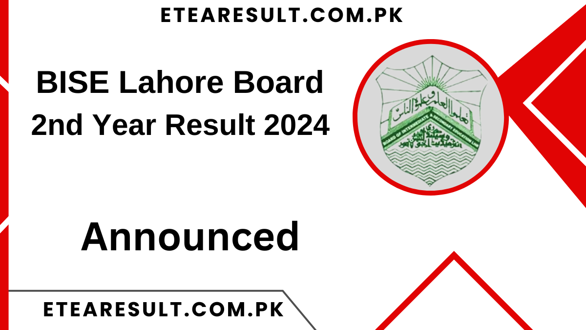 BISE Lahore Board 2nd Year Result 2024