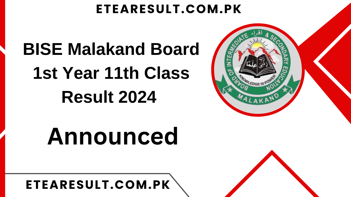 BISE Malakand Board 1st Year 11th Class Result 2024