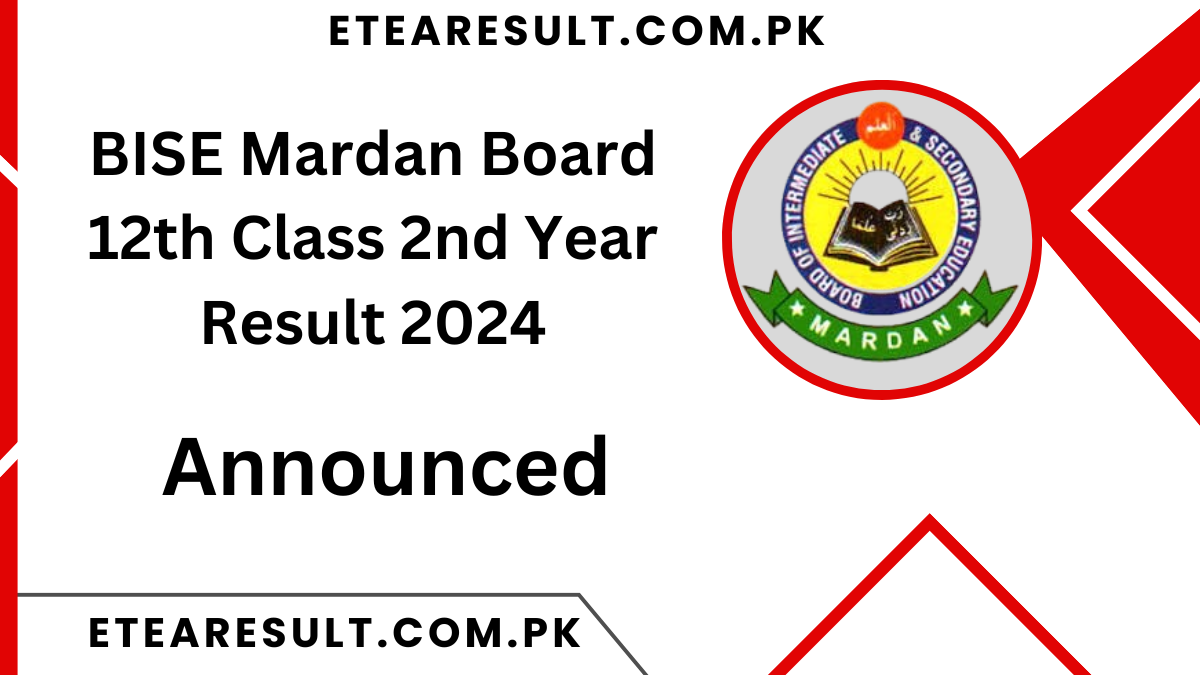 BISE Mardan Board 12th Class 2nd Year Result 2024