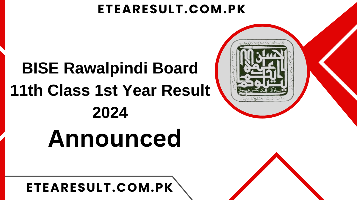 BISE Rawalpindi Board 11th Class 1st Year Result 2024