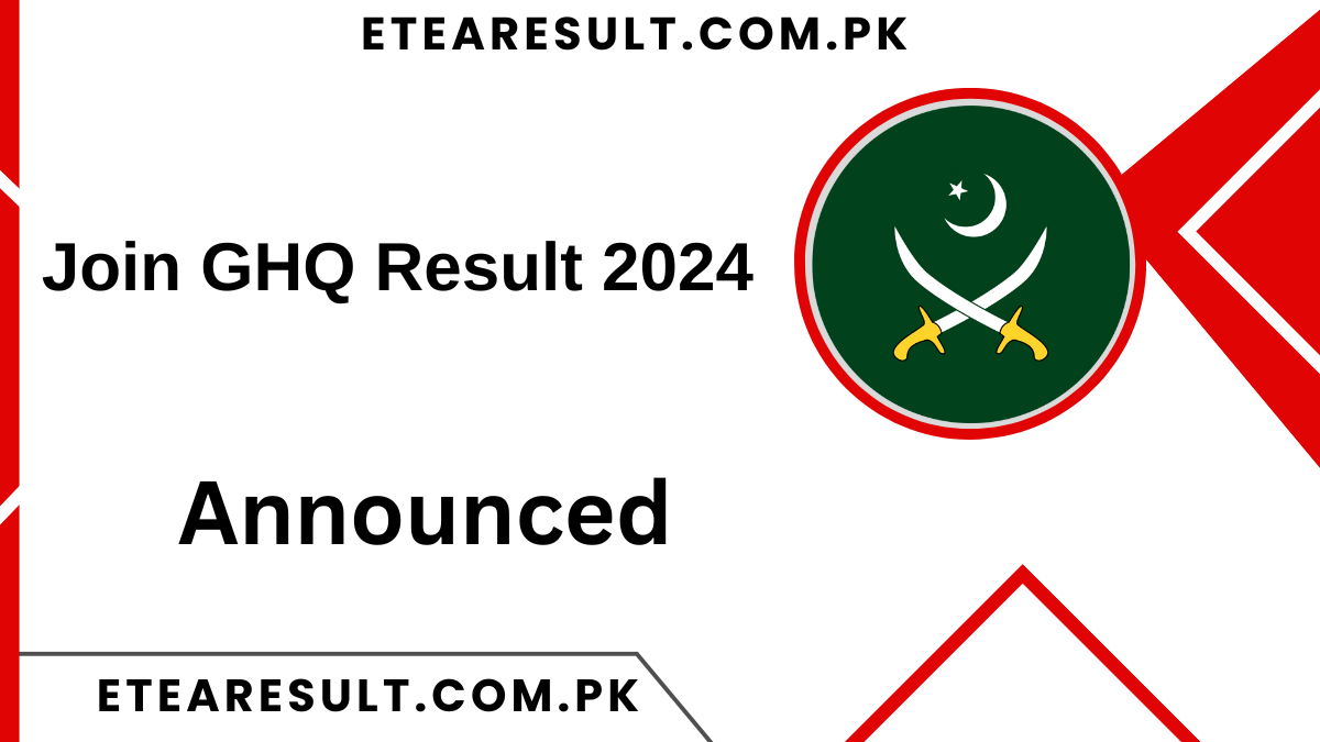 Join GHQ Result 2024