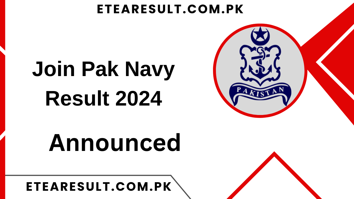 Join Pak Navy Result 2024