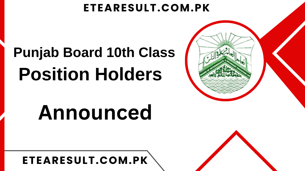 Punjab Board 10th Class Position Holders Result 2025